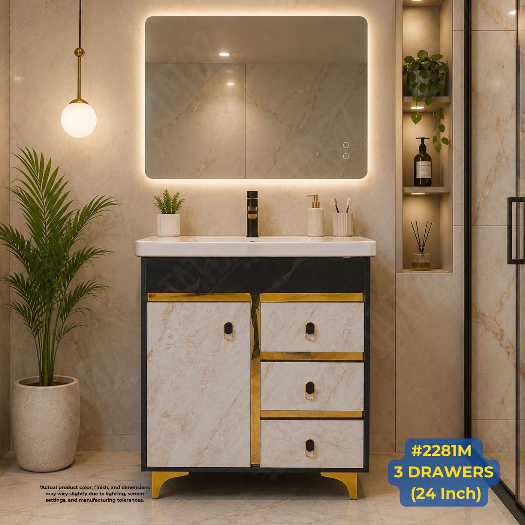 #2281M  3 DRAWERS  (24 Inch)